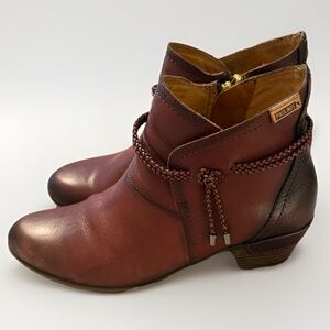 PIKOLINOS Rotterdam Ankle Boots Size 40 EU / Size 10 Braided Tassels 3327-16